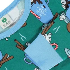 Nightwear set with hot chocolate Petroleum Green Varm Choklad Pyjama Petroleum Green