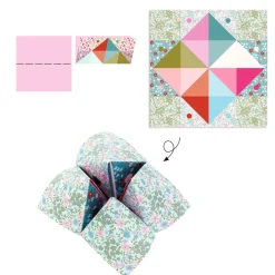 Origami Loppor I Ljusa Färger Flowers