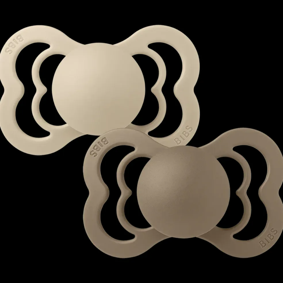 2-Pack SUPREME Symmetrisk Napp I Silikon Vanilla / Dark Oak