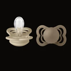 2-Pack SUPREME Symmetrisk Napp I Silikon Vanilla / Dark Oak