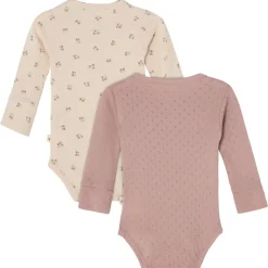 Petter Baby Body Pink Mauve/Flowers 2-Pack