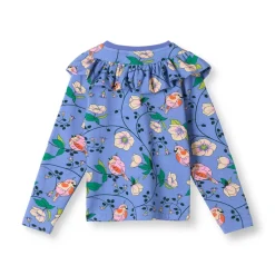 Pinova Långärmad Topp Med Fåglar Och Blommor Lila Purple Delight