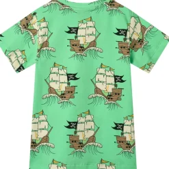 Pirate Ships T-shirt Minty Green Tea