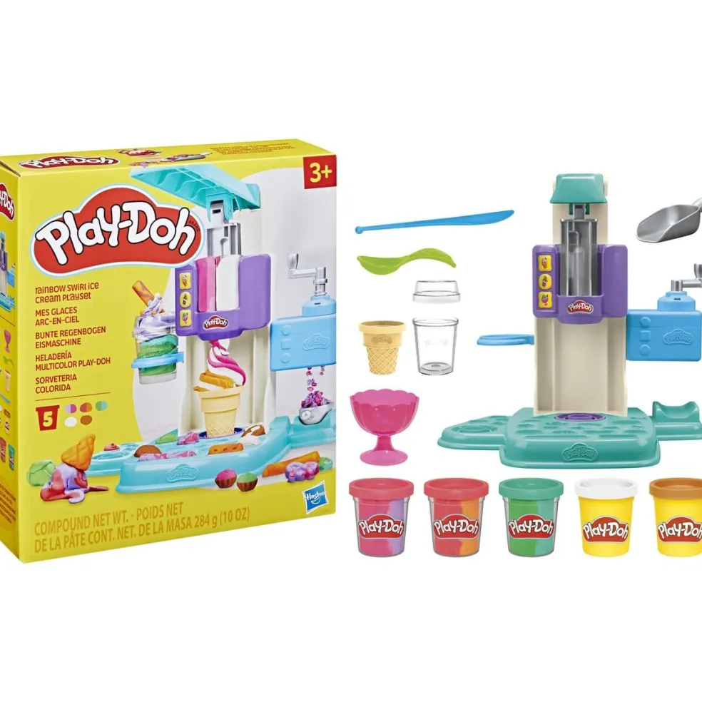 Play-Doh Rainbow Swirl Ice Cream-lekset