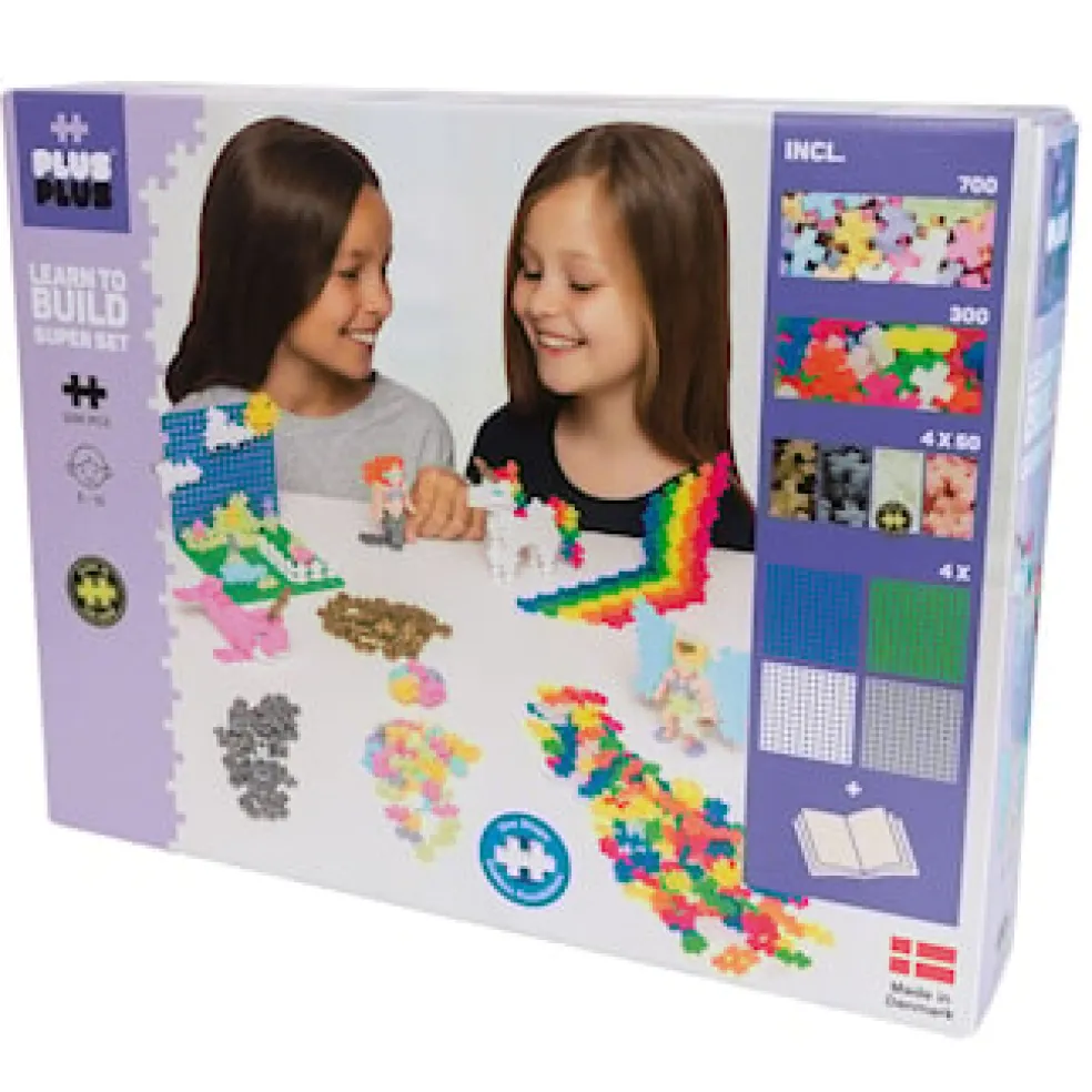 Plus-Plus® Pastell Lär Dig Bygga Super Set 1200 Bitar