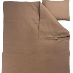 Påslakanset Spjälsäng Muslin Brown