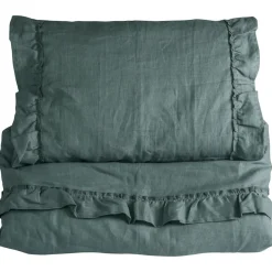 Påslakanset Vagn/Vagga Mood Volang Petrol Green