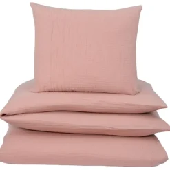Påslakanset Vagn/Vagga Muslin Dusty Rose