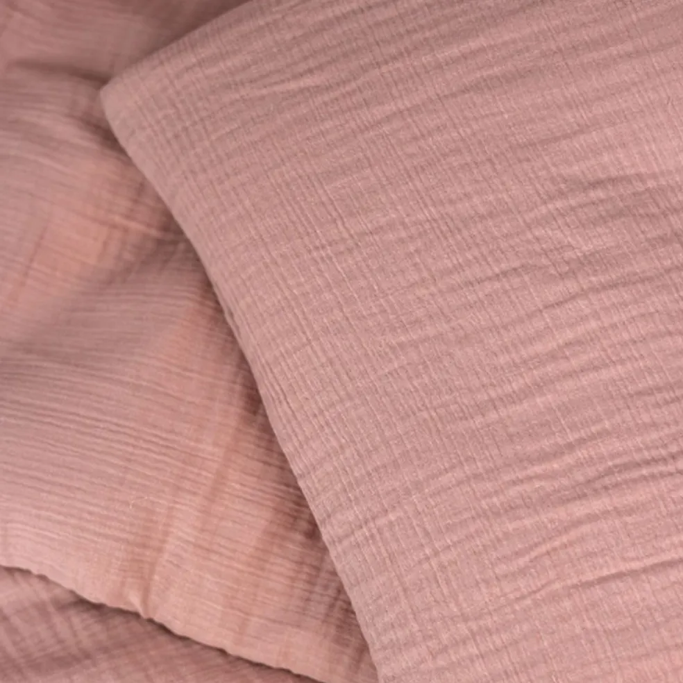 Påslakanset Vagn/Vagga Muslin Dusty Rose