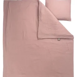 Påslakanset Vagn/Vagga Muslin Dusty Rose