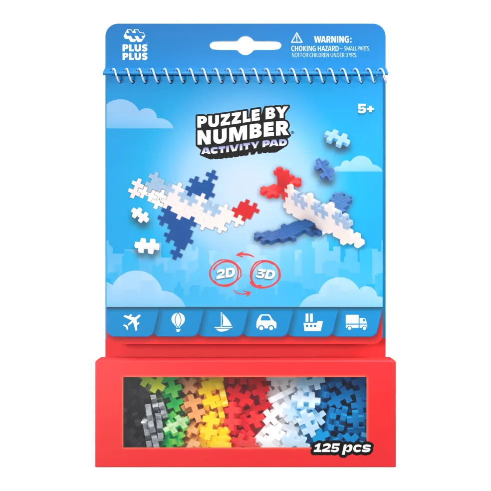 Puzzle By Number Activity Pad Transportation