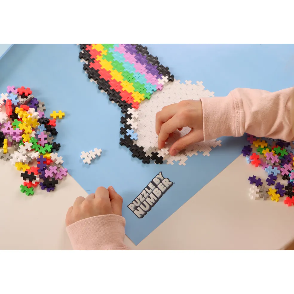 Puzzle By Number Rainbow & Unicorn Byggset