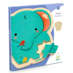 Puzzlo Elephant 14 St Pussel Av Trä