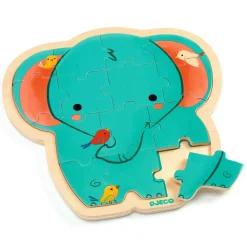 Puzzlo Elephant 14 St Pussel Av Trä