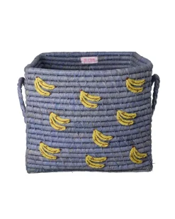 Raffiakorg Med Handtag Blue