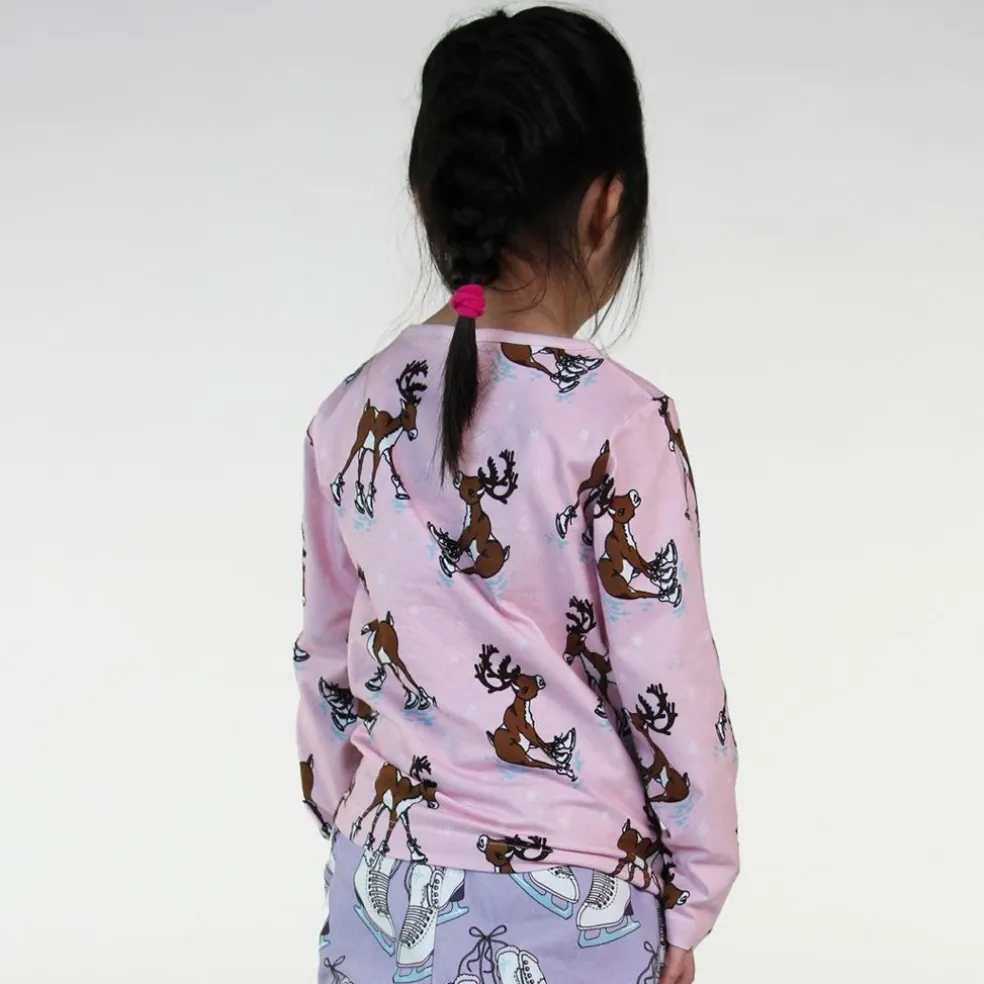 Raindeer Långärmad T-shirt Icy Pink