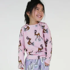 Raindeer Långärmad T-shirt Icy Pink