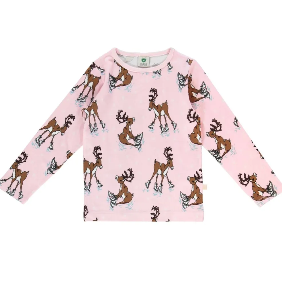 Raindeer Långärmad T-shirt Icy Pink