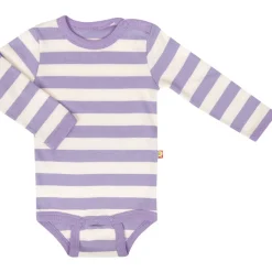 Randig Baby Body Lila