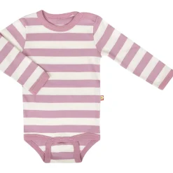 Randig Baby Body Rosa