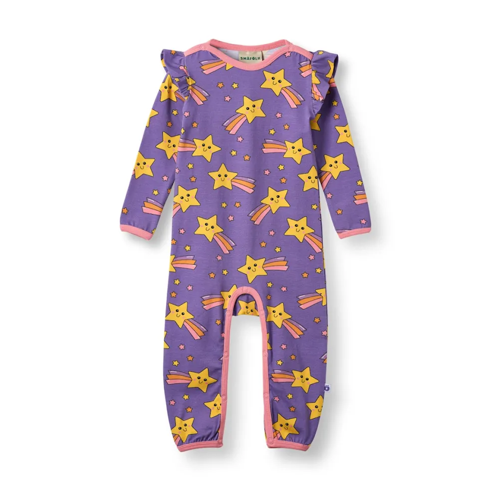 Reegnt With Shooting Star Långärmad Babydräkt Royal Purple