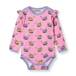 Regent With Robot Mice Långärmad Baby Body Pink Lilac