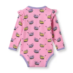 Regent With Robot Mice Långärmad Baby Body Pink Lilac