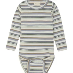 Ribbad Baby Body Blue Fog