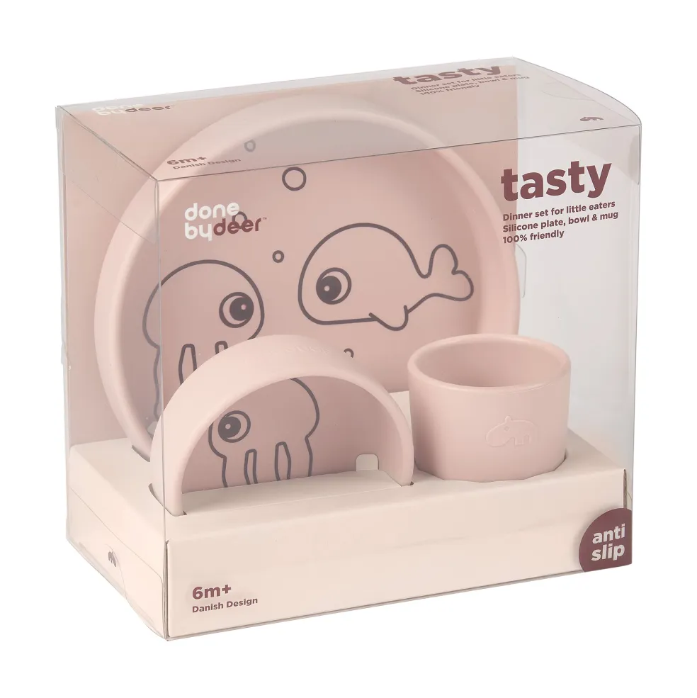 Sea Friends Middagsset I Silikon Powder