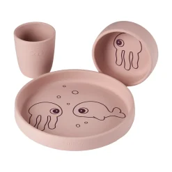 Sea Friends Middagsset I Silikon Powder