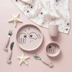 Sea Friends Middagsset I Silikon Powder