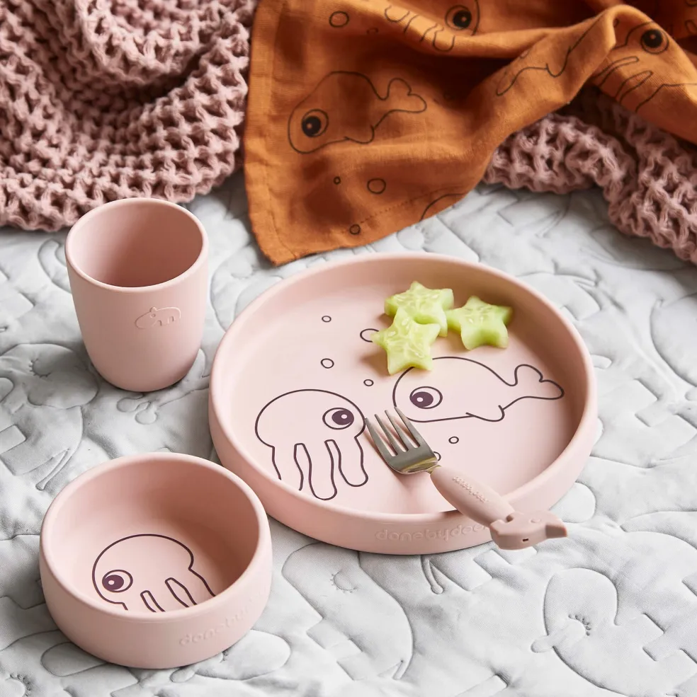 Sea Friends Middagsset I Silikon Powder