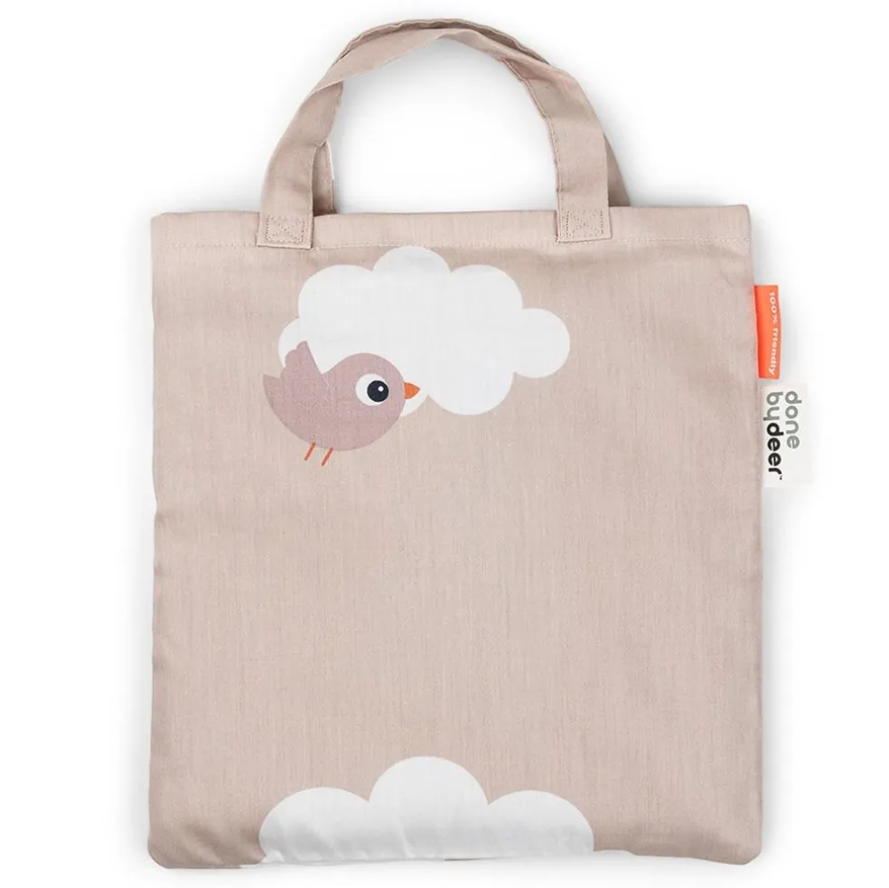 SE GOTS Happy Clouds 100 x 130 / 38 x 55 cm Junior Påslakanset Puderrosa
