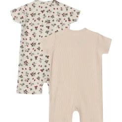Sixten GOTS 2-pack Mönstrade Rompers Wild Strawberry
