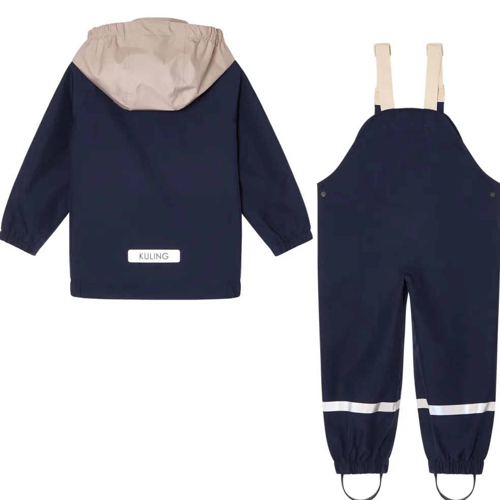 Skagen Andningsbart Regnställ Navy/taupe Blocking