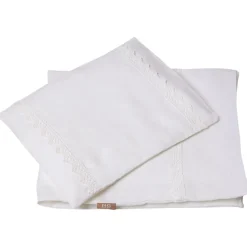 Sängset Spjälsäng/skötbordslinne med volang White