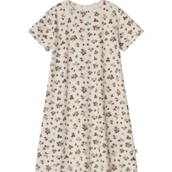 Sofia GOTS Mönstrat Nattlinne Wild Strawberry