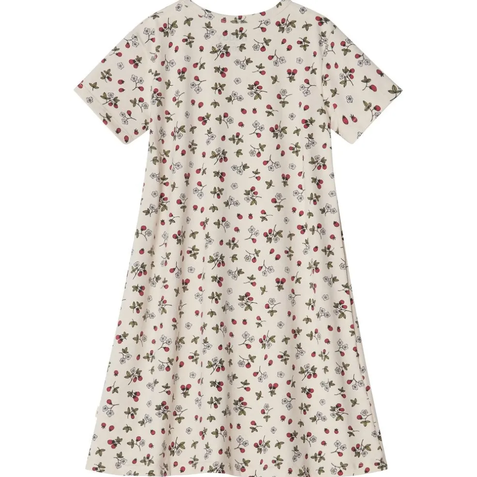 Sofia GOTS Mönstrat Nattlinne Wild Strawberry