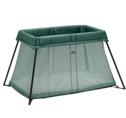 Spjälsäng Light Med Reselakan Dark Green
