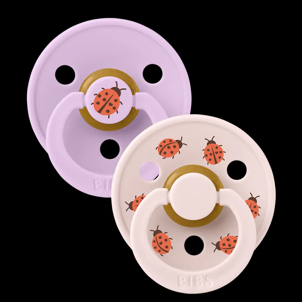 Studio Colour Ladybug 2-pack Runda Latexnappar Violet Sky Mix