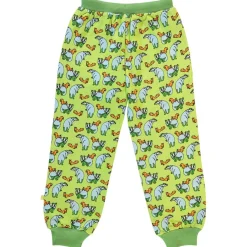 Sweatpants with badger and squirrel Pear Green