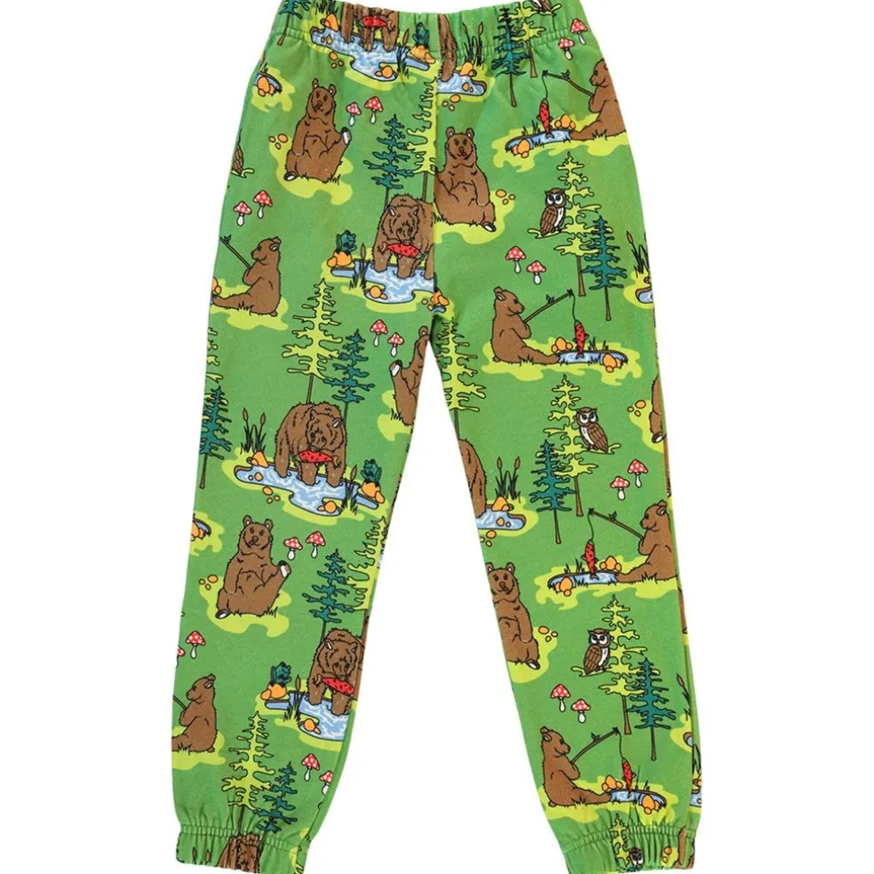 Sweatpants with bears Moss Green