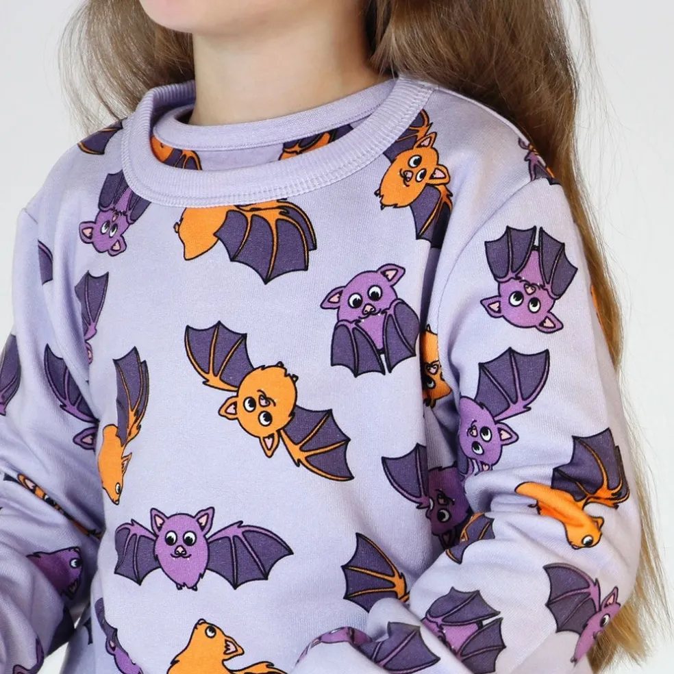 Sweatshirt with bats Orchid Petal