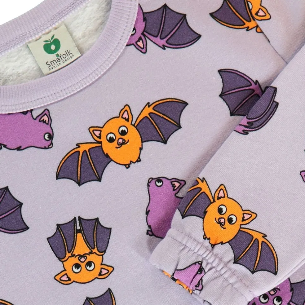 Sweatshirt with bats Orchid Petal