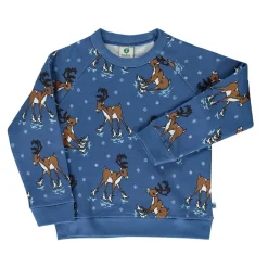Sweatshirt with reindeer Federal Blue Federal Reindeer Sweatshirt i Federal Blue