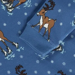 Sweatshirt with reindeer Federal Blue Federal Reindeer Sweatshirt i Federal Blue