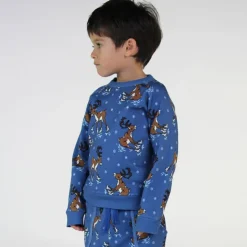 Sweatshirt with reindeer Federal Blue Federal Reindeer Sweatshirt i Federal Blue