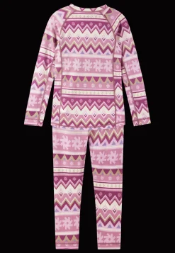 Taitoa Underställsset I Ull Grey Pink