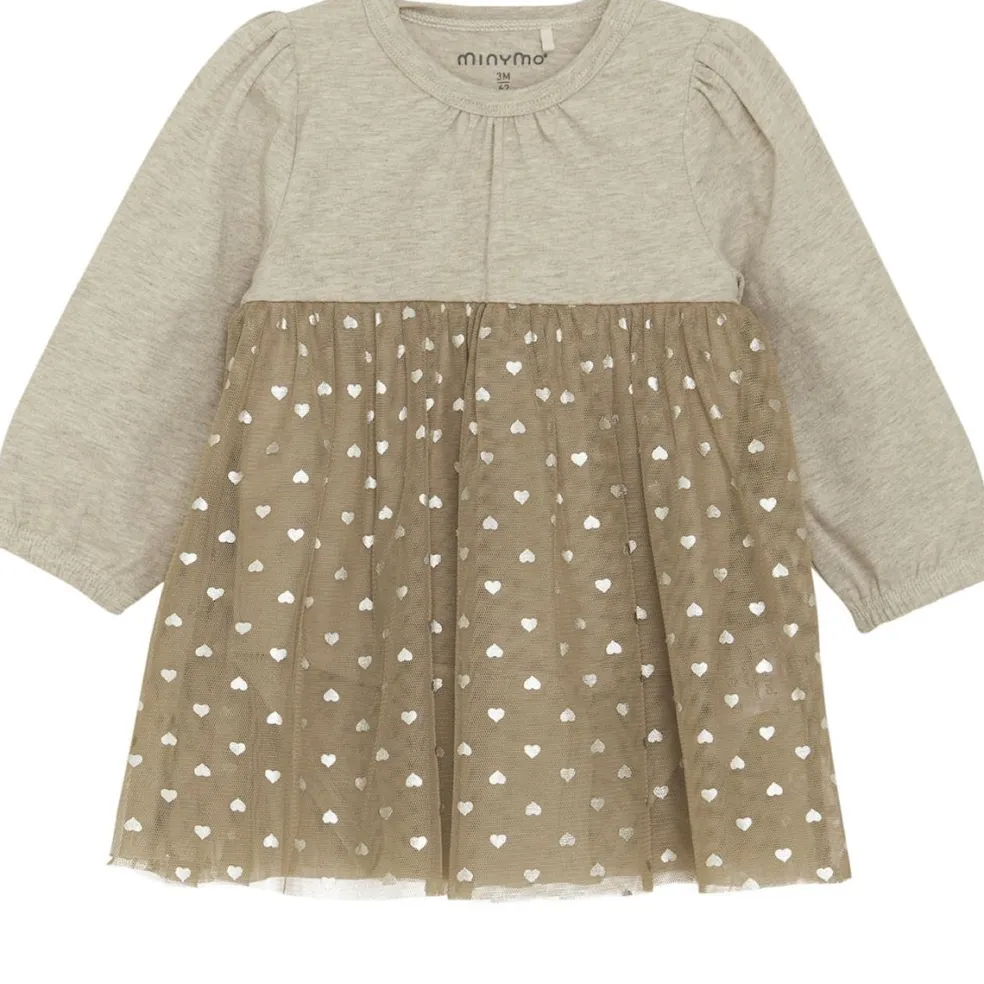 Tyllklänning Beige Melange