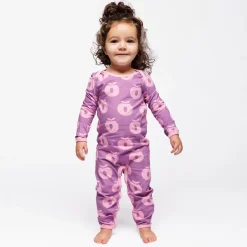 Ulm Långärmad Babydräkt Med Äpplen Lila Purple Iris